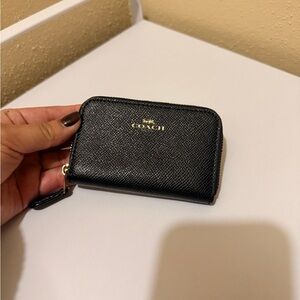 Coach Black Leather Key Holder